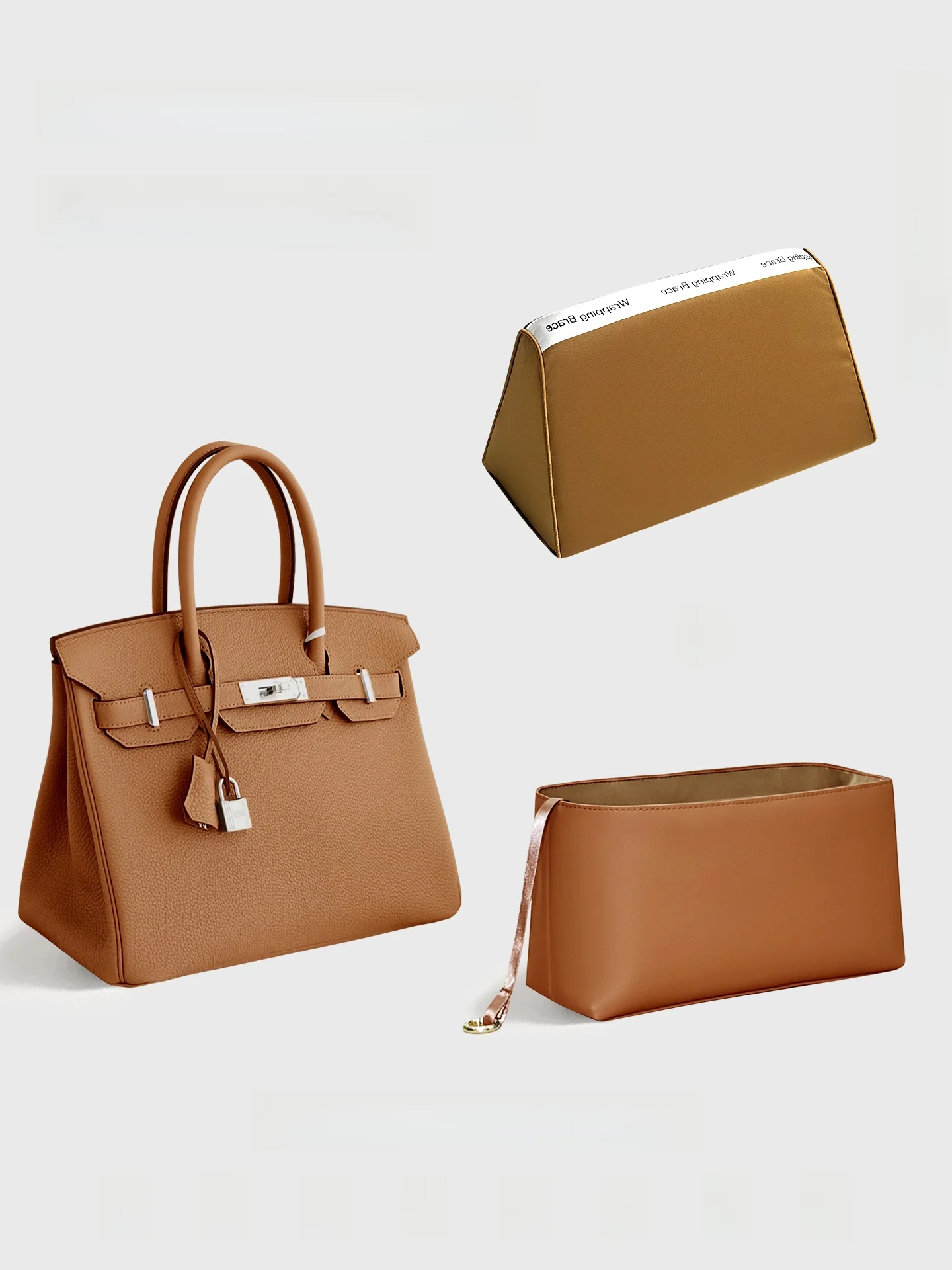artistic-rhythm-tech-fabric-platinum-interior-bag-liner-birkin25-support-bag-plush-inner-sleeve-zipper-closure-lightweight