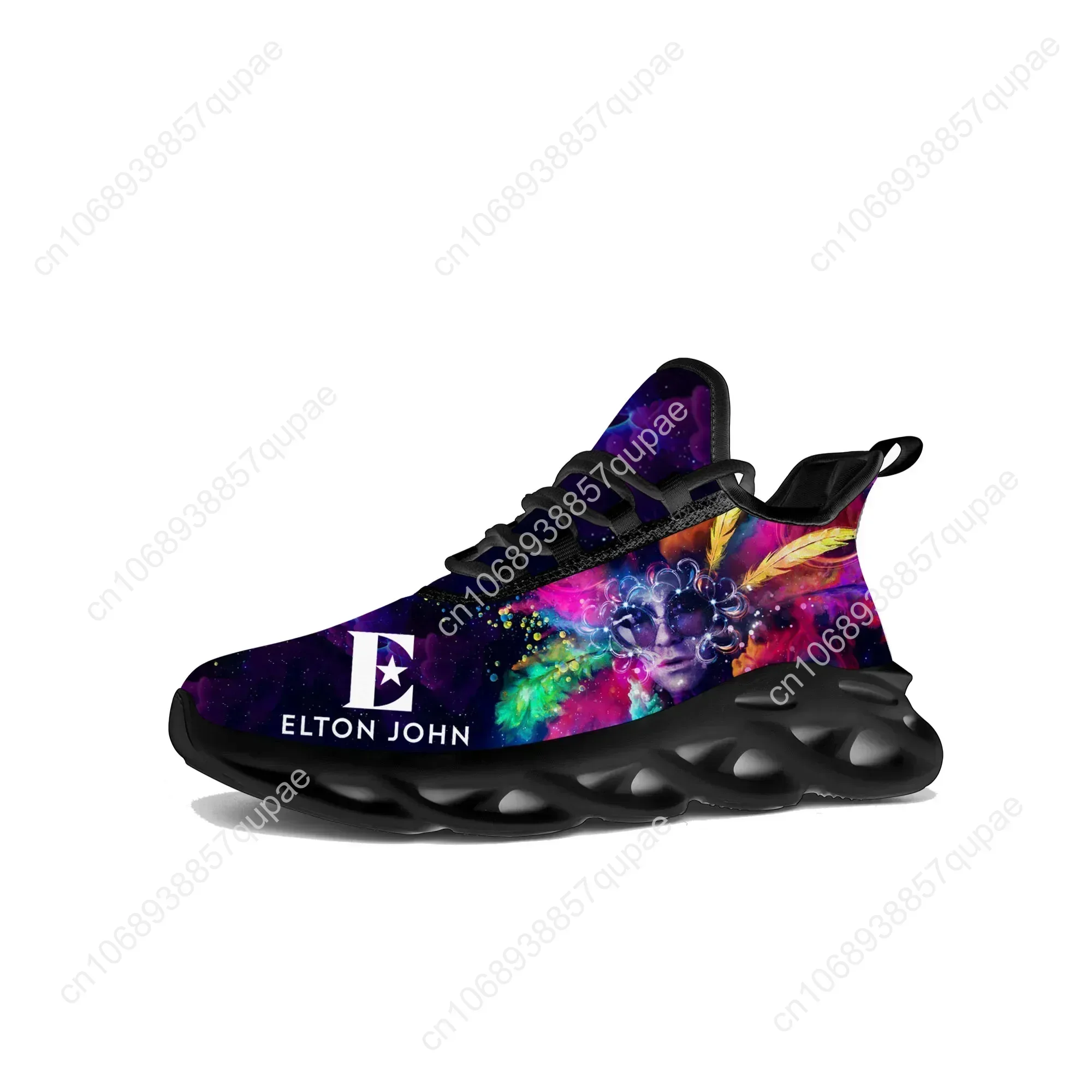 Elton John Singer Flats Sneakers Mens Womens Sports Running Shoes High Quality Sneaker Lace Up Mesh Footwear Tailor-made Shoe - view 4