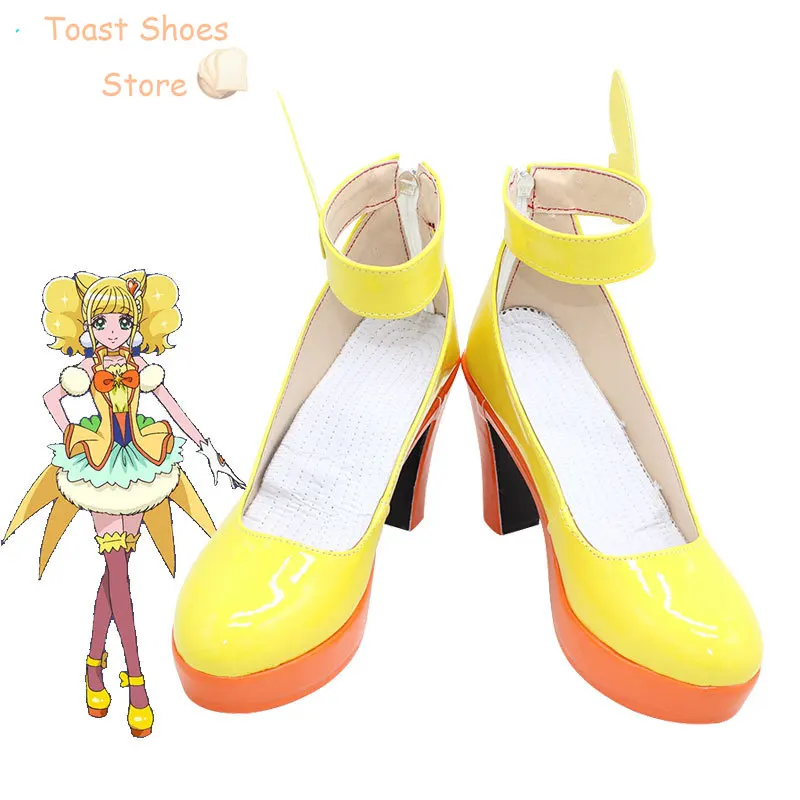 

KiraKira Cure Sparkle Hiramitsu Hinata Cosplay Shoes Halloween Carnival Boots PU Leather Shoes Cosplay Props Costume Prop