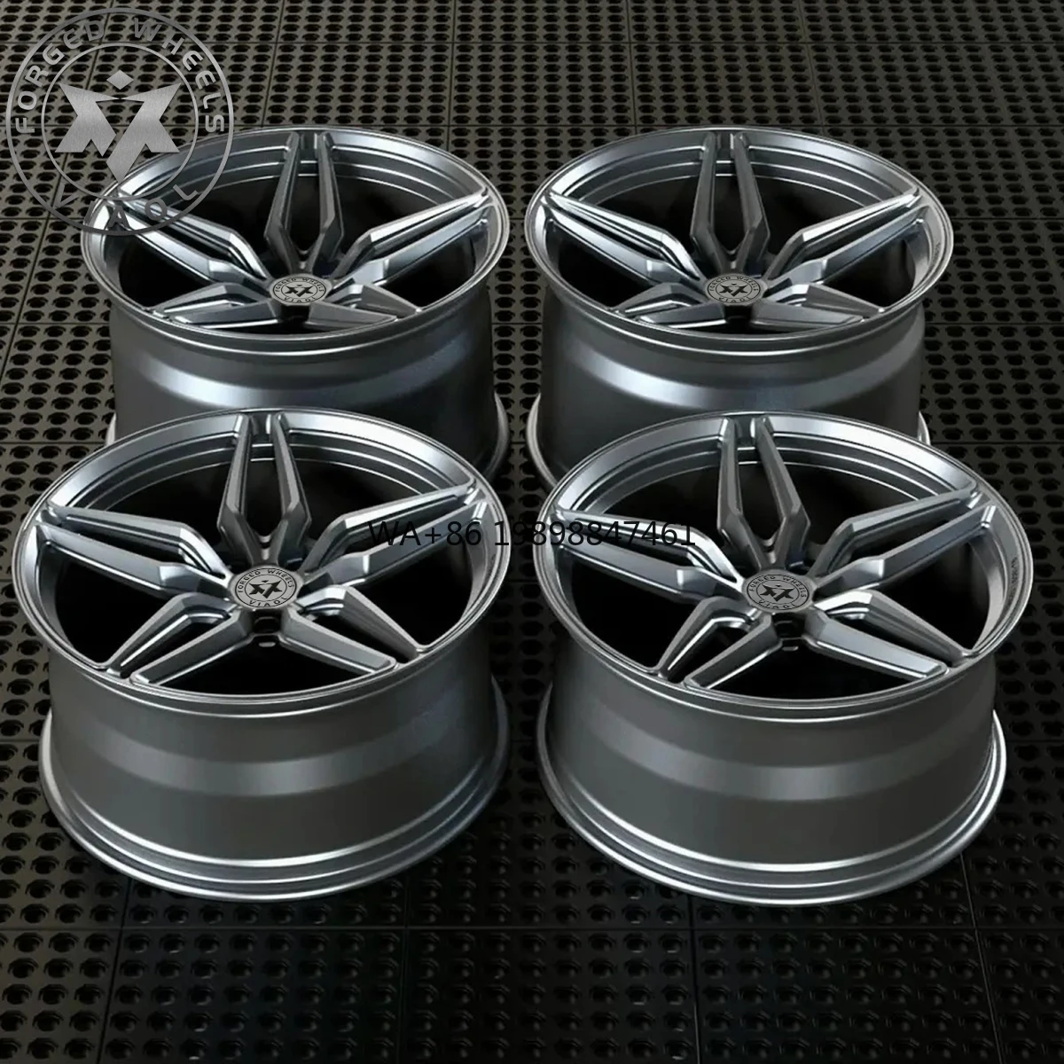 

Concave Split 5 Spoke Design Monoblock Forged Alloy Wheel Rim New Condit for M3 Nissan GTR Corvette C6 Z06
