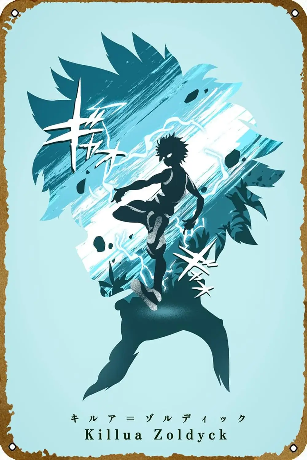killua hunter Anime Poster Comics Vintage Classic Tin Metal Sign Plaque 8x12 Inch sign sign