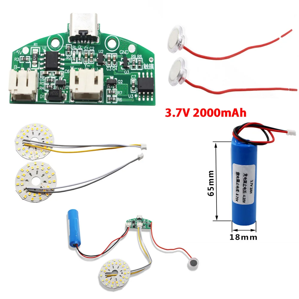 Charging Lithium Battery Protection Control LED Three-Gear Eye Protection Module TYPE-C New USB Touch Desk Lamp Dimming Board