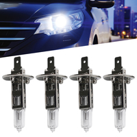 4pcs H1 Halogen Headlight Bulb White Light Lamp High/Low Beam 12V 6000K 55W Auto Fog Lamp Car Halogen Bulb