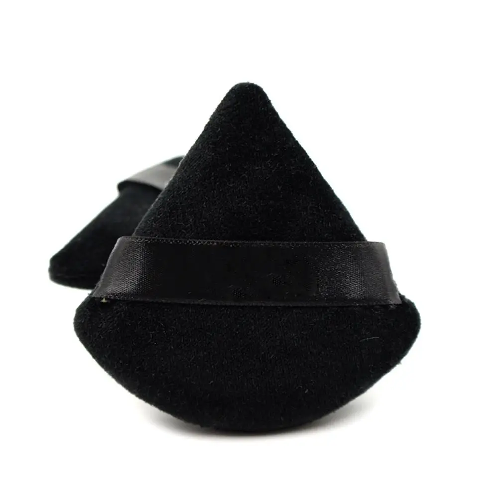 1/2 Pcs Triangle Velvet Powder Puff Pizza Flours Mini Face Makeup sponge Cosmetics Washable Lightweight