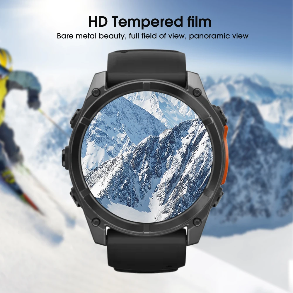 For Garmin Tactix 8 47MM 51MM Tempered Glass Screen Protector Anti-scratch HD Clear Protective Cover Films For Tactix8
