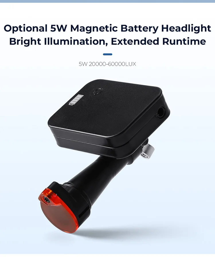 AZDENT Chirurgische Lupe, Dentale Vergrößerungslupe mit 5W LED-Kopfleuchte, Schraubbare IPD-Einstellung, 4,0X 5,0X 6,0X Vergrößerung für Zahnmedizin – Detail 5