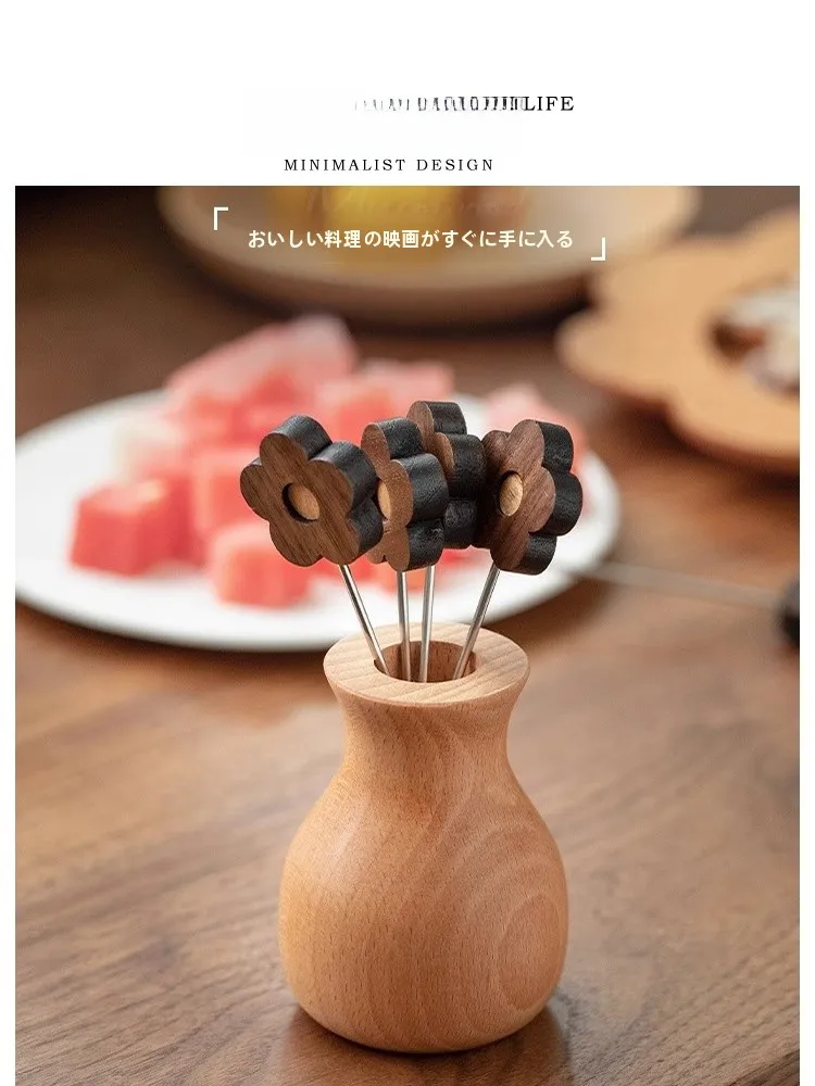 

Cute Fruit Tag Dert Fork Storage Canister Japanese Sle Tee Life Stainl Steel Dining Utensils Fruit Fork/fruit Tag