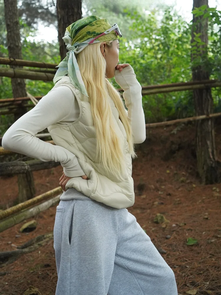 

Открытый осенне-зимний термостойкий повседневный спортивный хлопковый жилет с воротником-стойкой, хлопковый джетный жилет, модный универсальный