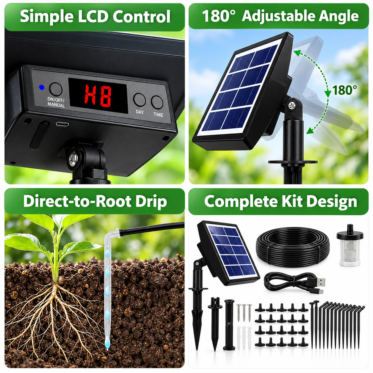 AOLIVIYA Solar Automatic Drip  - Drip Irrigation System Automatic Kit recension och pris