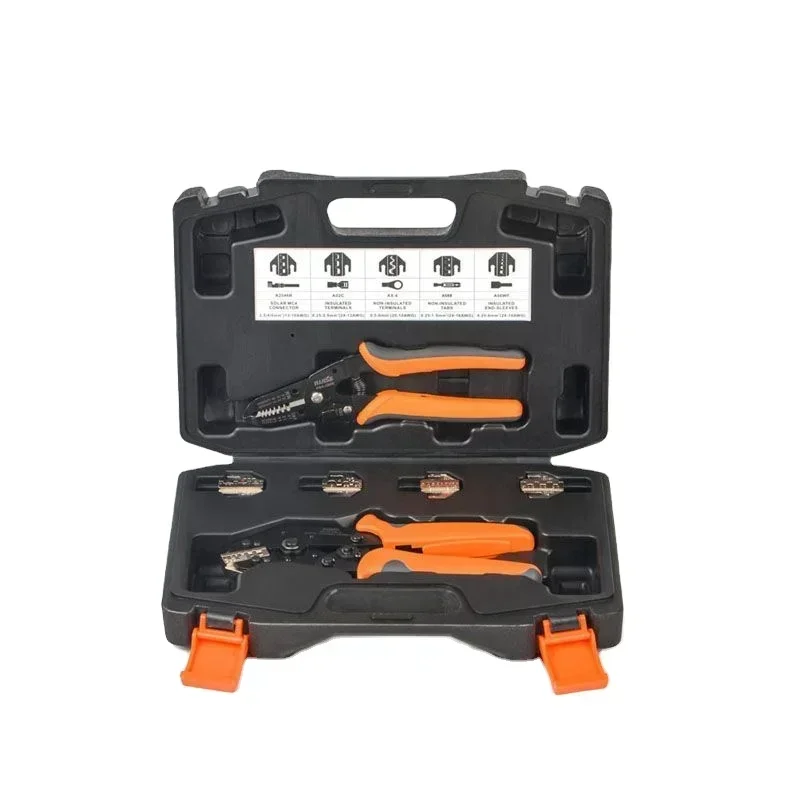 SN-PM Quick Change Ratcheting Crimper Tool Automotive Service Kit for Crimping Insulated Non-insulated Terminal