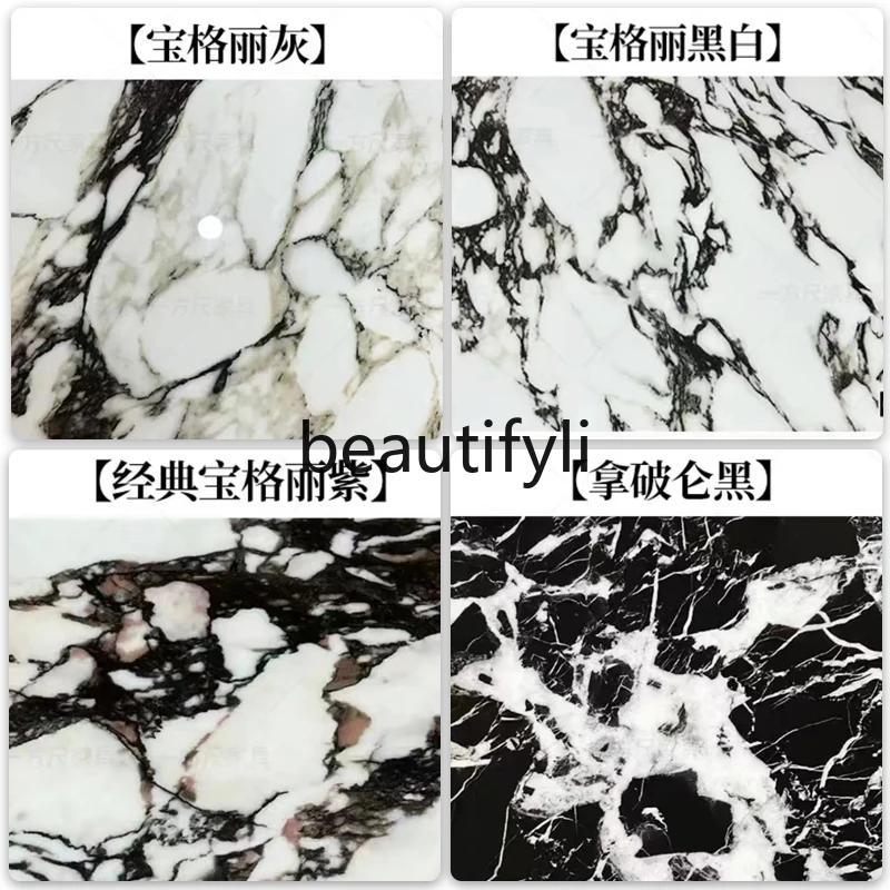 Customizable French Marble Dining Table Small Apartment Retro Round Table Home Butterfly Bone Vintage Dining Table