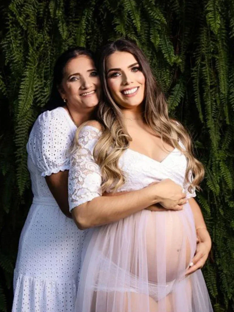 See-through Maternity Dresses for Photo Shoot Lace Pregnant Dress for Photography Pregnancy Photoshoot Dress