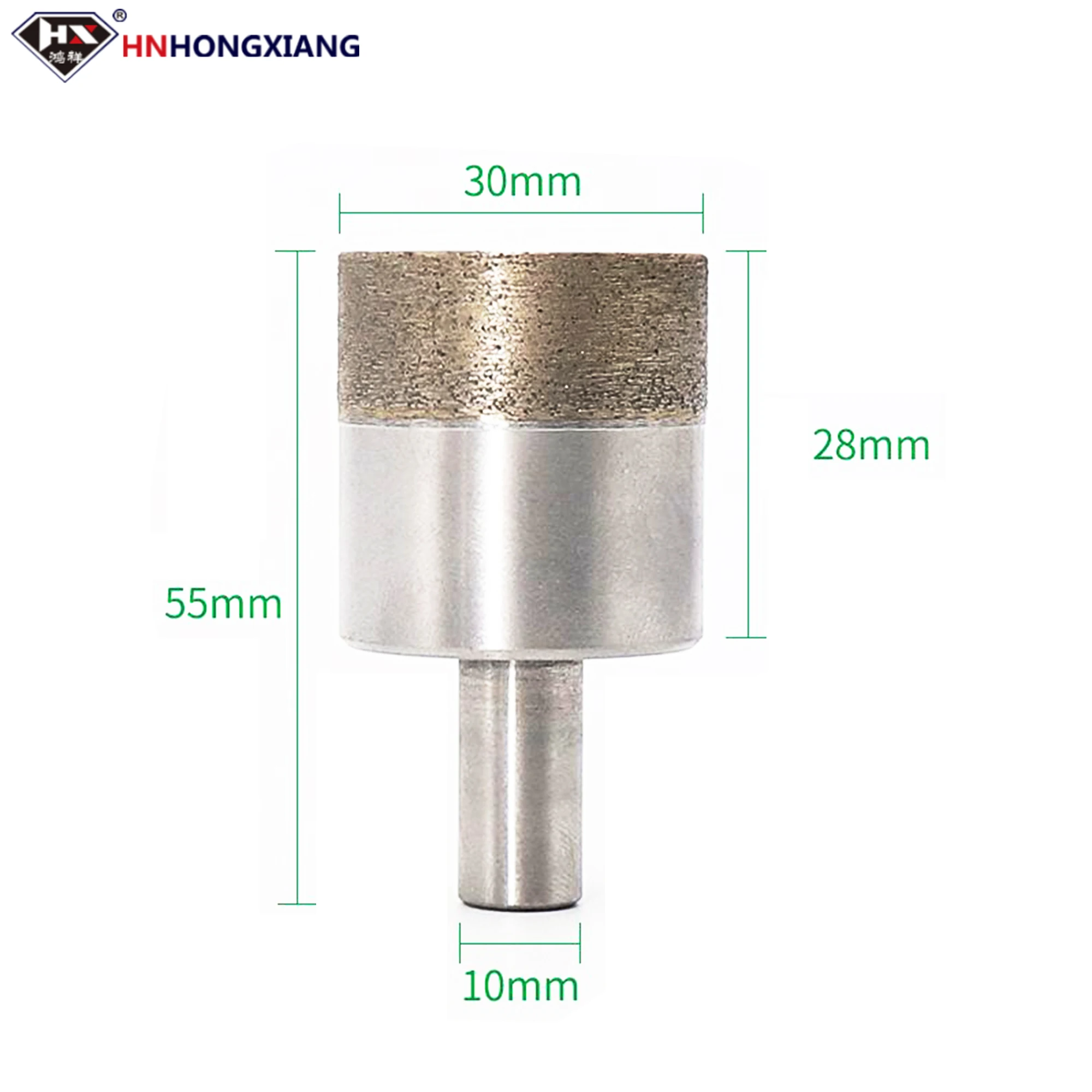 

HNHONGXIANG 20-36mm Glass Sintered Diamond Core Drill Tool Bit Straight Shank Diamond Drill Bit For Glass Tile Ceramic