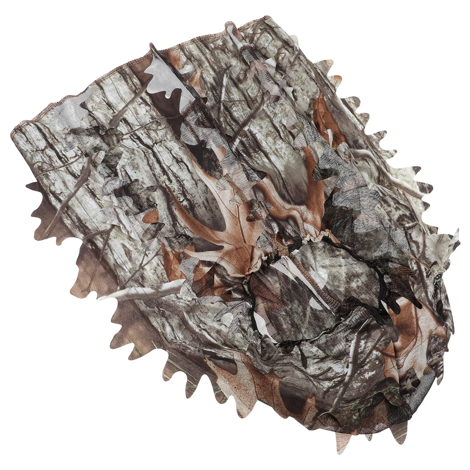 Дышащая камуфляжная маска для лица с 3D рисунком листьев, охотничий аксессуар для земли, камуфляжная охотничья маска, свободный размер