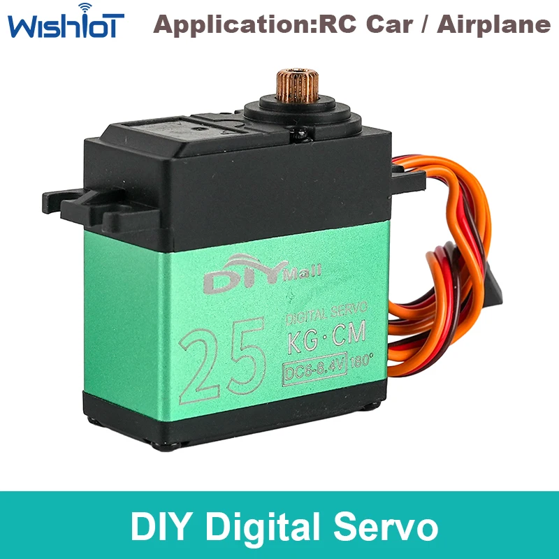 

25KG Digital Servo High Torque Carbon Brush Motor TD-8825MG 180/270/360 Degree RC Servo DIY Parts For Robot Car Aircraft