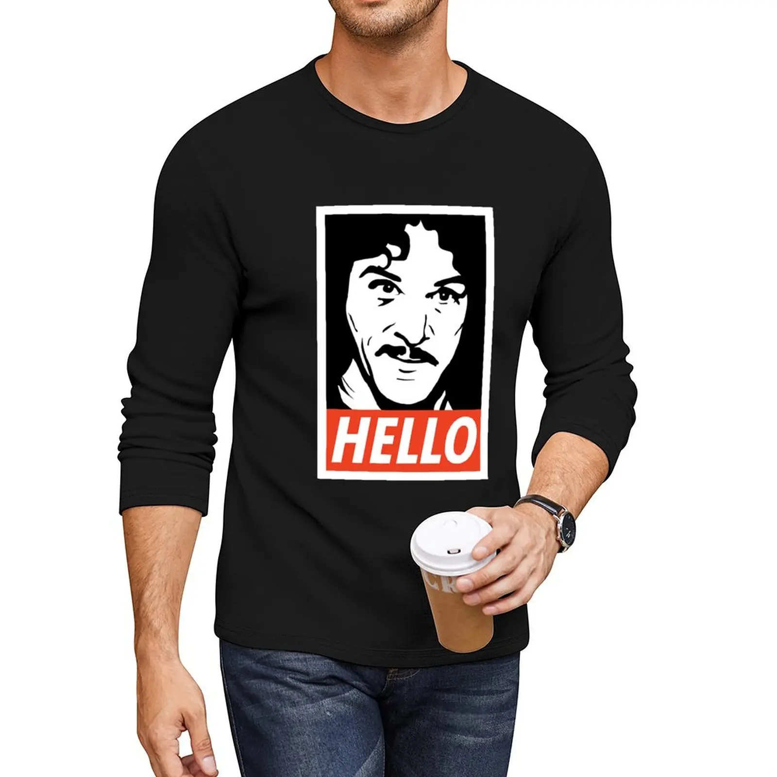 Hello Inigo Montoya Funny Long T-Shirt graphics t shirt tops sublime t shirt heavyweight t shirts black t-shirts for men