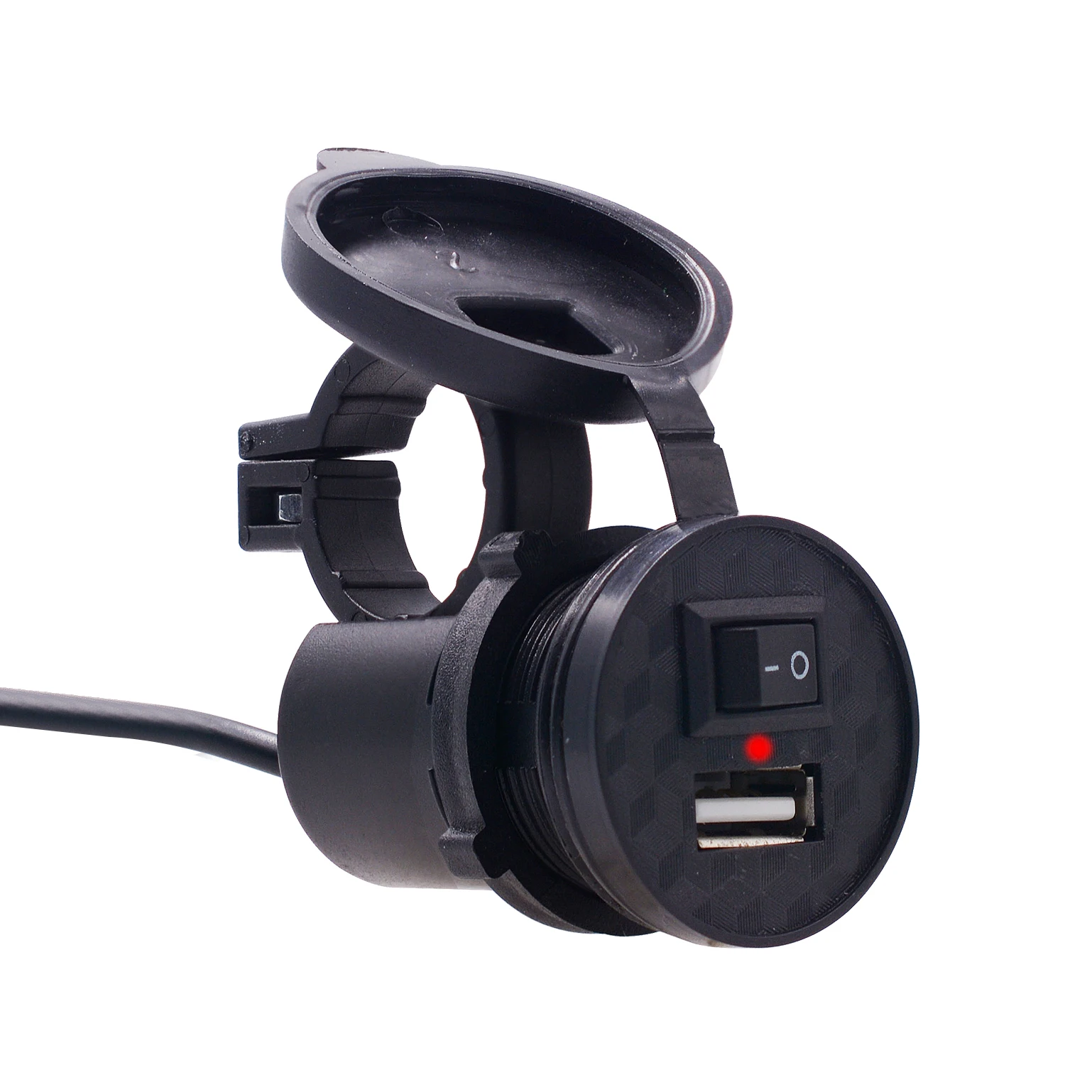 

2 шт. аксессуары для мотоциклов, многофункциональное водонепроницаемое мотоциклетное зарядное устройство с одним USB-портом для мобильного телефона с переключателем