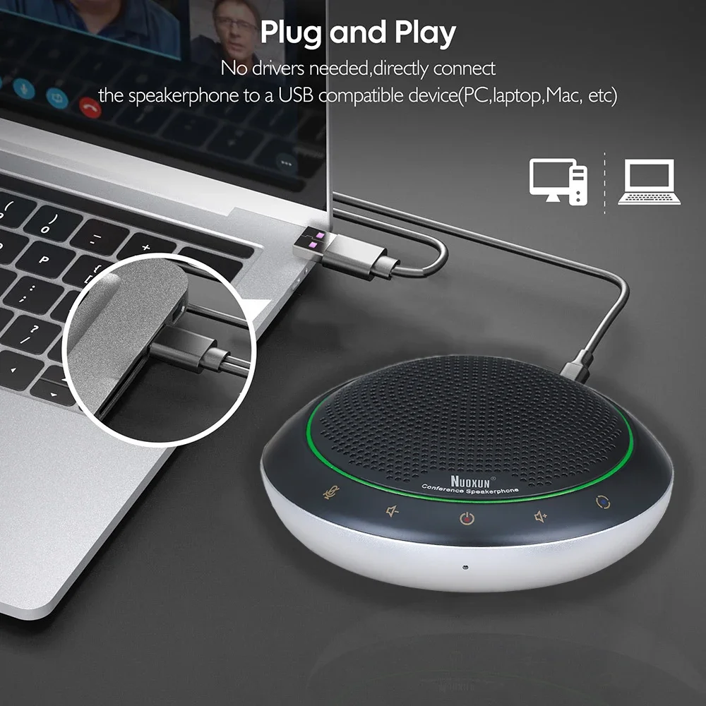 New Professional Portable Wireless Conference Speakerphone With USB Bluetooth Conference Microphone