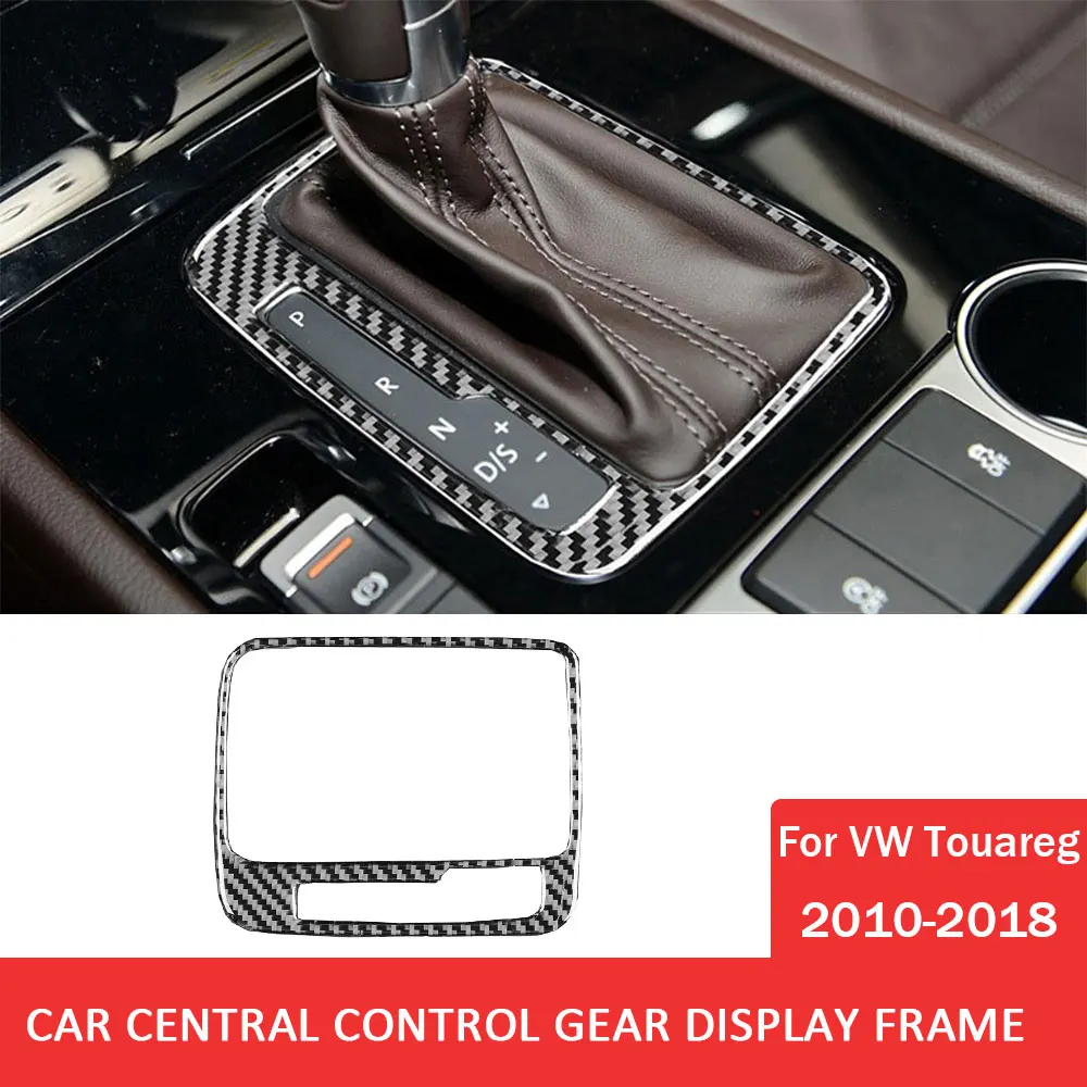 

Carbon Fiber Car Central Control Gear Shift Display Panel Sticker for Volkswagen VW Touareg 2010-2018 Auto Interior Accessories