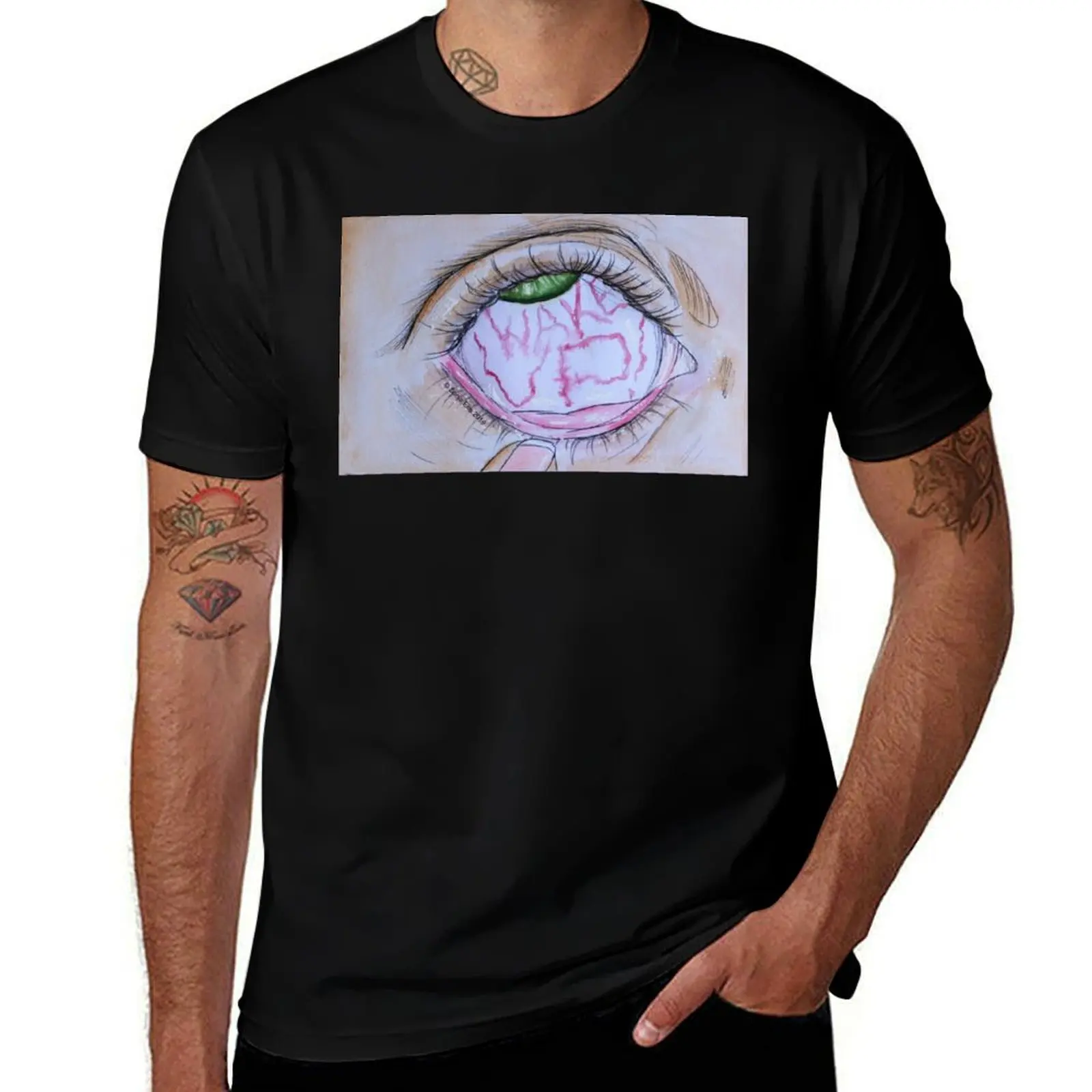 

man man cotton designer Ellis Eye Up! shirt t T-Shirt shirts - Sonia t T-Shirt Wake