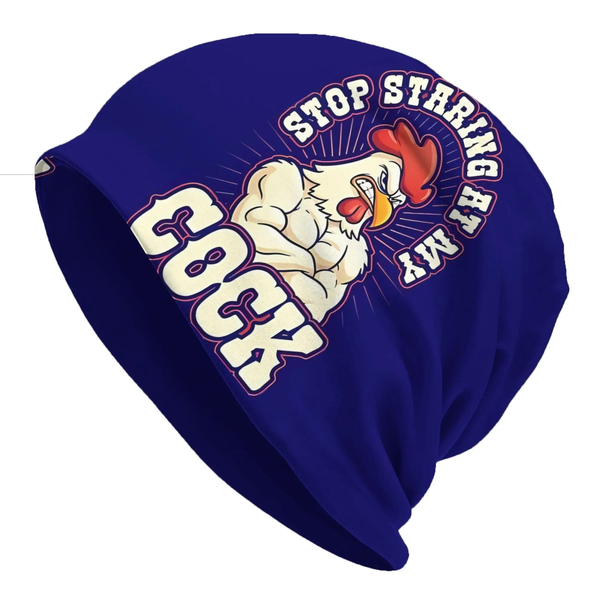 Bonnet Hats Stop Staring At My Cock Men Women's Thin Hat Chicken Street Style Cap Hip Hop Skullies Beanies Caps