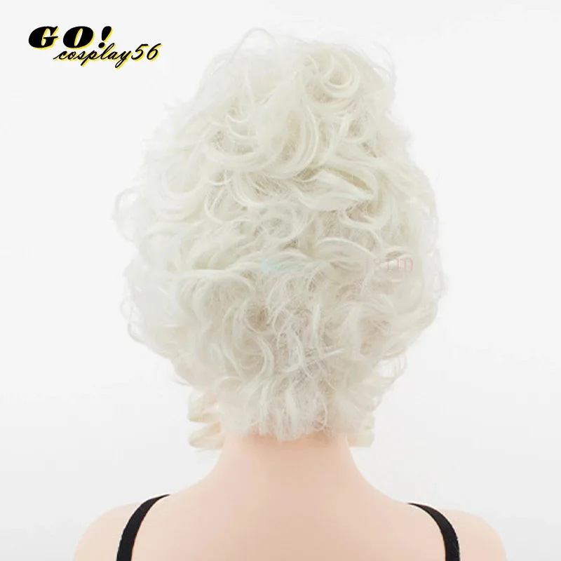 

2025 yiyiMarie Antoinette Cosplay Wig Queen Beige Black Short Curly Synthetic Hair Princess Medieval Vintage Heat Proof Headwear