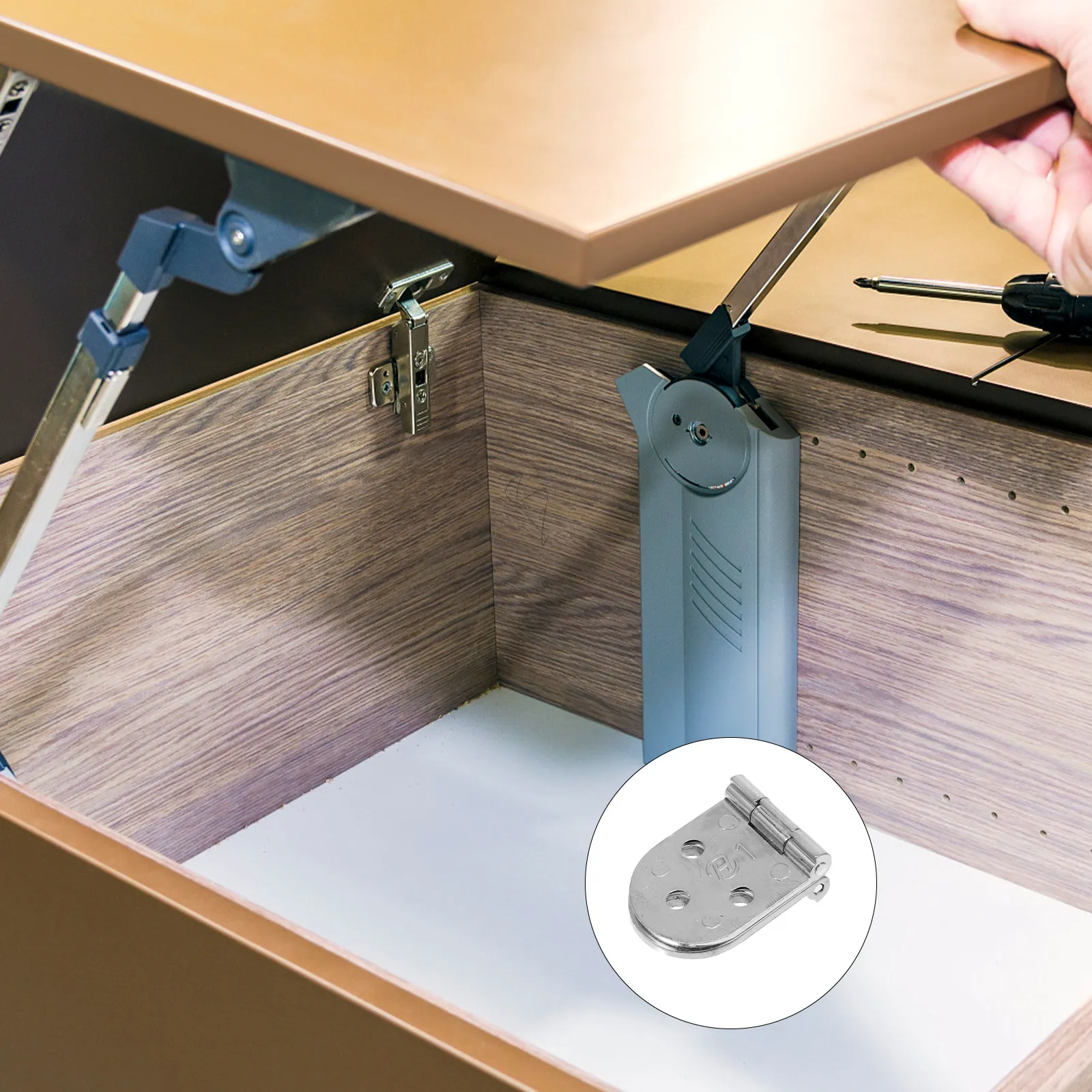 Heavy Duty Zinc Alloy Hinges 4Pcs 180 Degree Smooth Rotation Rust Resistant for Cabinet Cupboard Furniture