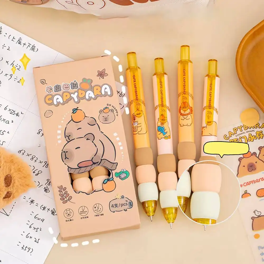 

1-4 Pcs Lytwtw's Cute Capybara Panda Gel Press Office Gift School Supplies Stationery Kawaii Funny Pen