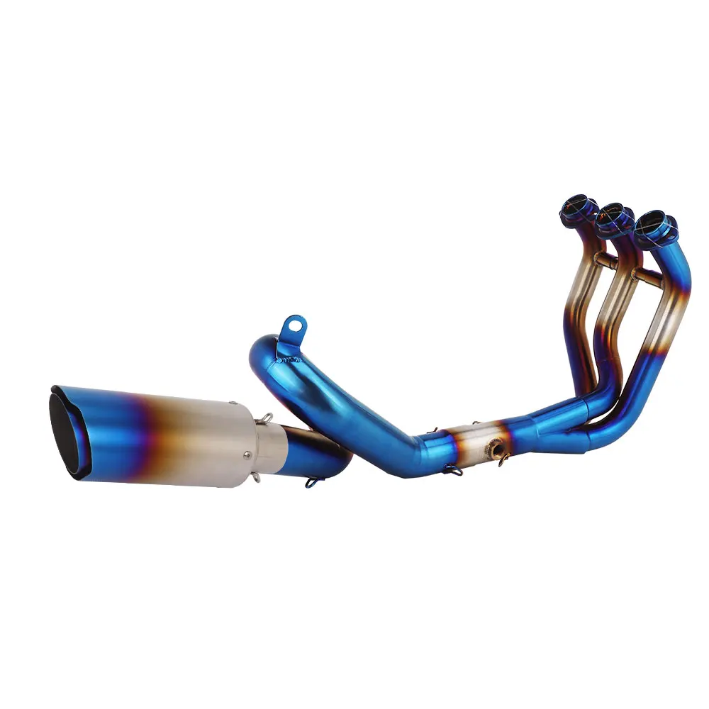 Full System For Yamaha MT09 XSR900 FJ09 FZ09 2014-2020 Motorcycle Exhaust Slip On Front Link Pipe Escape MT09 Exhaust Blue - view 3