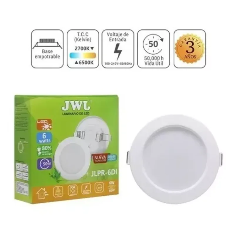 6W embedded circular white light DI 15PZS  white ceiling light