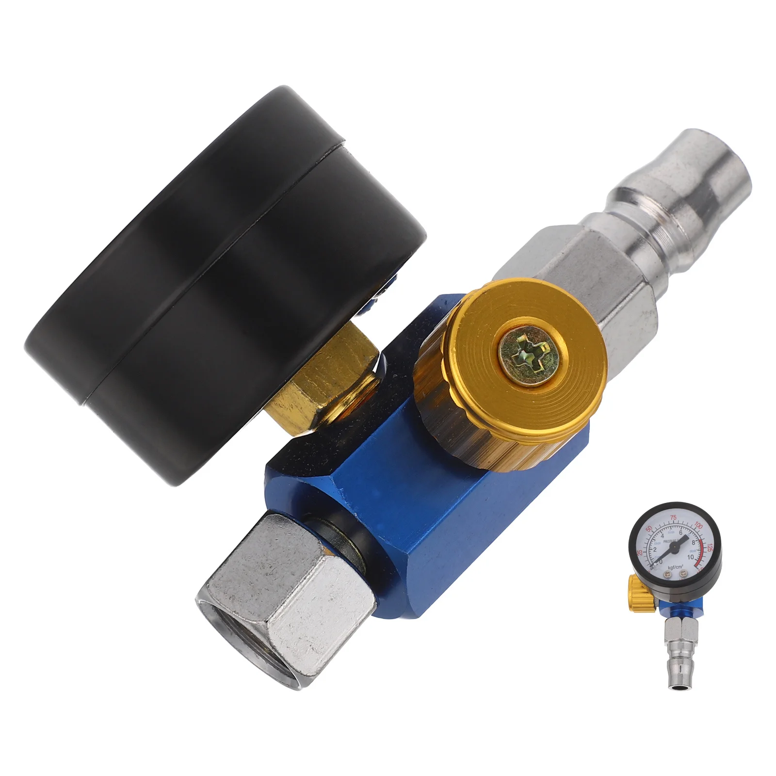 

Paint Spray Gun Pressure Regulator Air Filter With Oil Water Separator Zinc Alloy Inline Gauge For Automotive Furniture