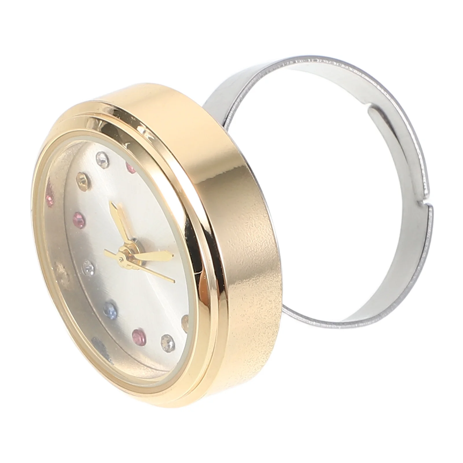

Mini Finger Ring Watch Waterproof Stylish Colorful Rhinestone Dial Cute Small Watch for Students Daily Wear Outdoor Use