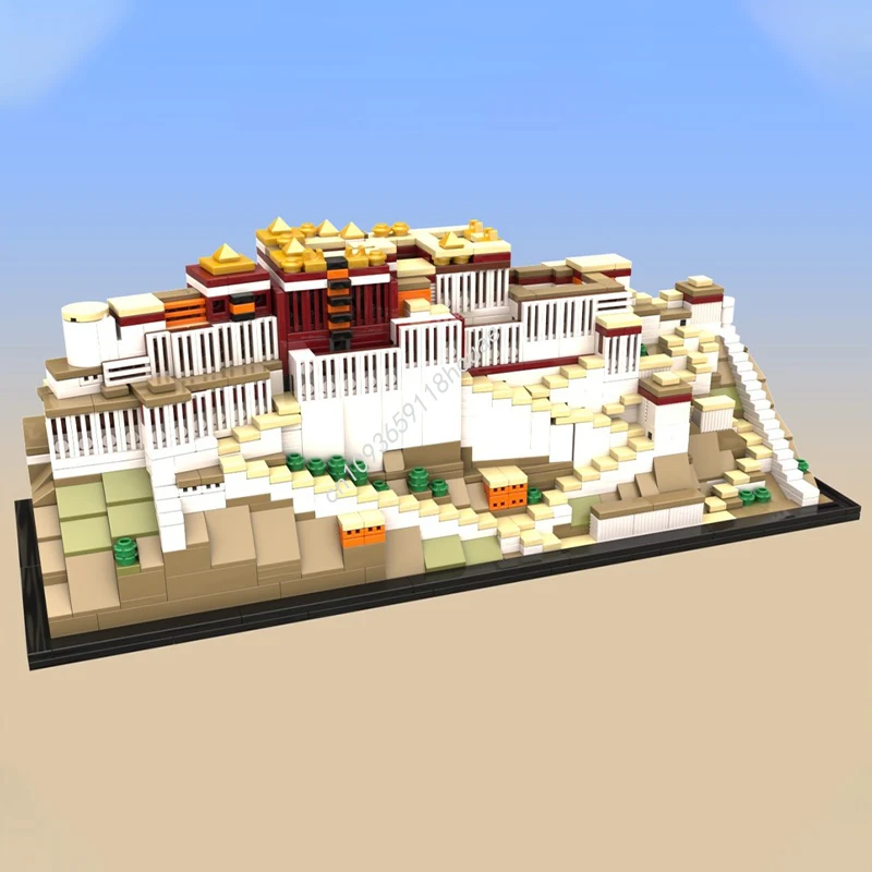 1334 Stück MOC Potala Palace Architektur Bausteine Weihnachtsgeschenk Familienspaß DIY inspiriert die Kreativität und Zusammenarbeit sehr