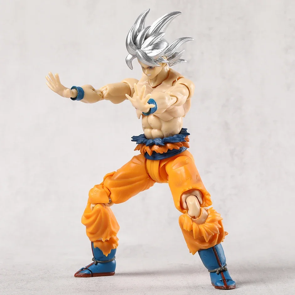 SHF Sliver Hair Son Goku Ultra Instinct PVC Action Figure Toy Anime Figurine Collectible Model Toy