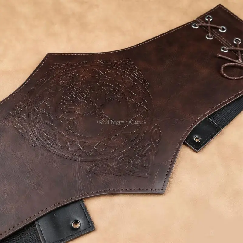 حزام مشد قابل للتعديل من جلد البولي يوريثان، حزام مشد للخصر للارتداء اليومي والمناسبات الاجتماعية، إكسسوار أزياء الهالوين