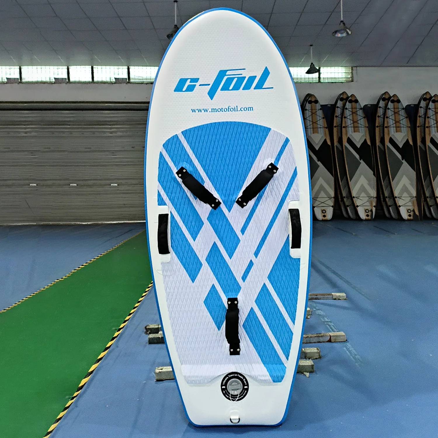 شعبية الأزرق الأبيض نفخ لوح التزلج للتخصيص Hydrofoil Windwing المجلس لأوروبا والولايات المتحدة لركوب الأمواج #4