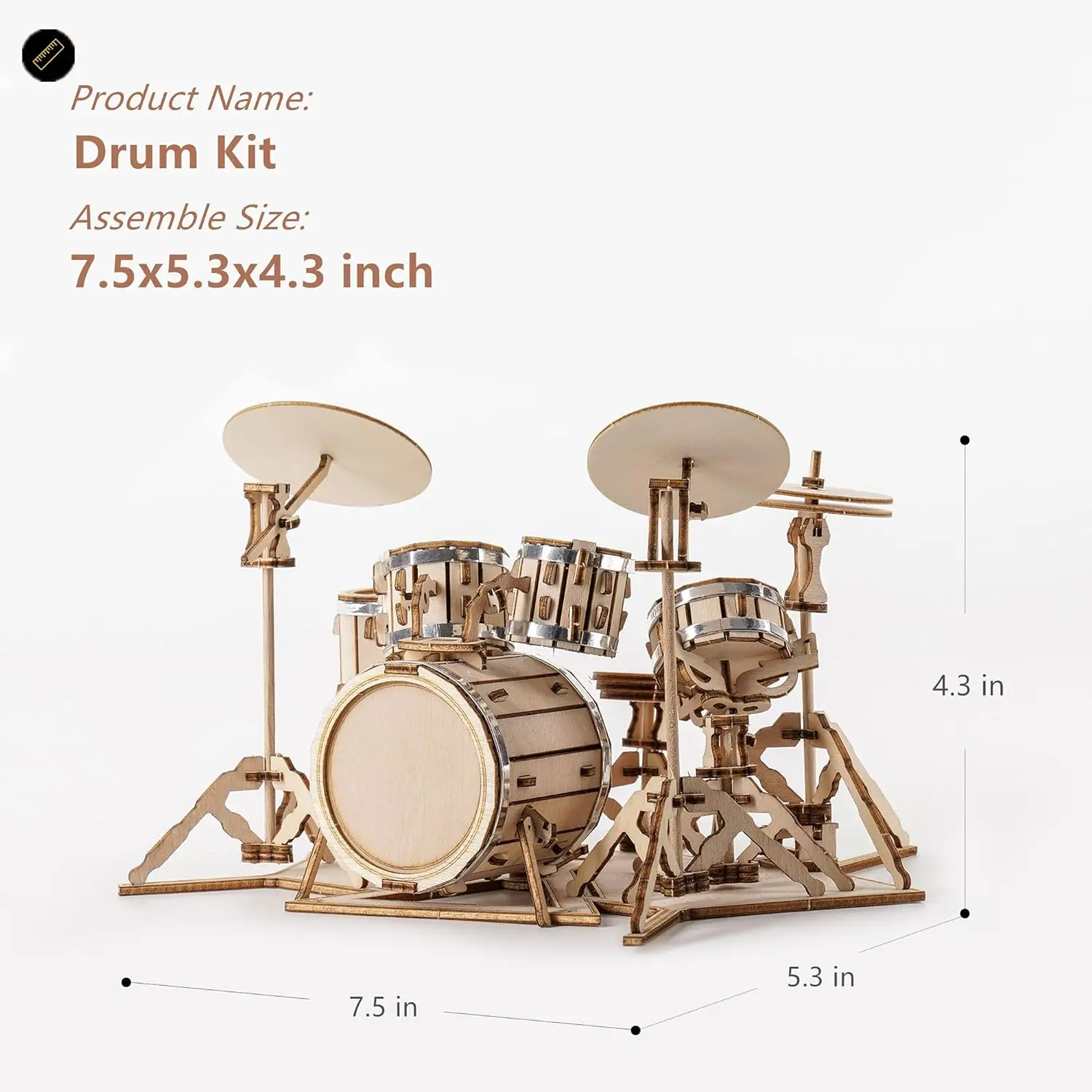 Robotime 3D 나무 퍼즐 장난감 DIY 첼로 모델 키트, 나무 공예 키트, DIY 모델 드럼 키트, 청소년용 사랑스러운 홈 장식