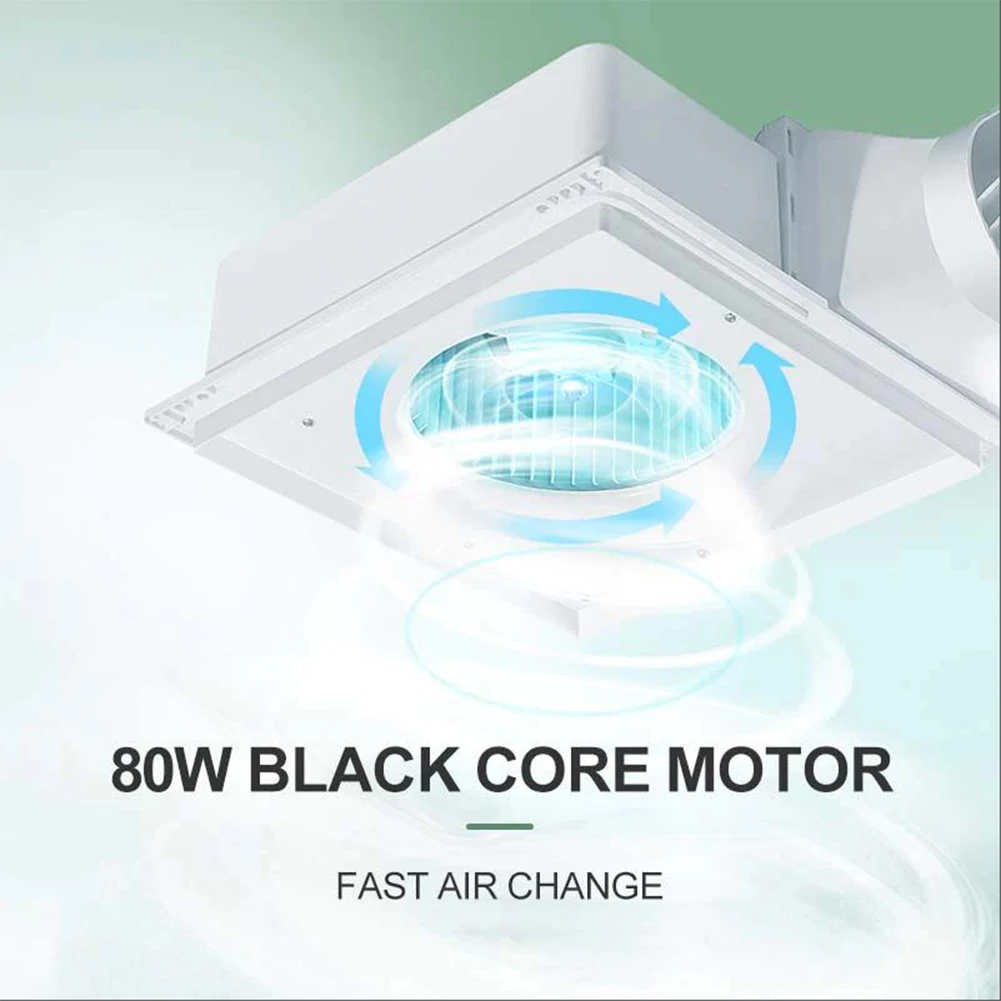 Integrated Ceiling Ventilation Fans White Powerful Silent Exhaust Fans Ceiling Mounted Exhaust Fan for Kitchen Bathroom Home