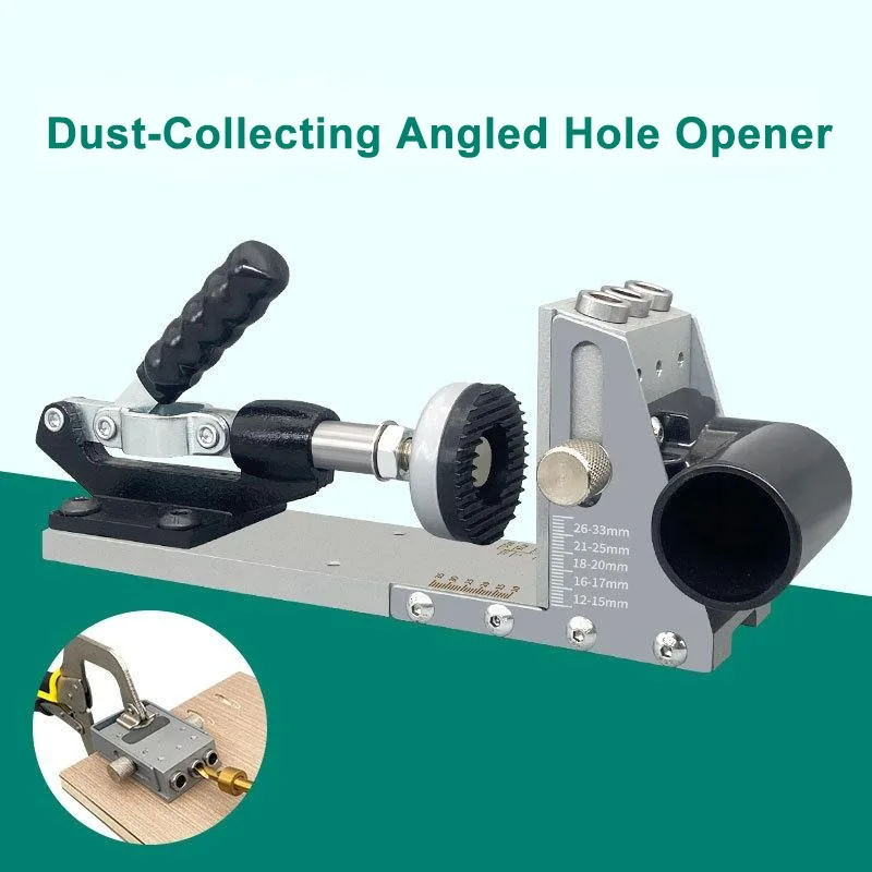 Pocket Hole Jig Kit with Clamp and Dust Collection Easy Use Accurate Adjustable Drill Guide with Accessories Woodworking Tool