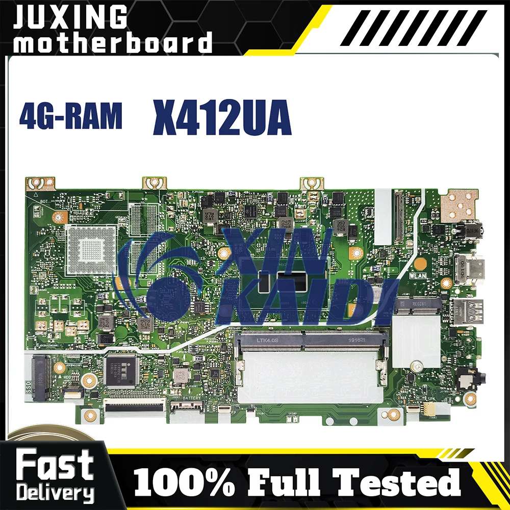 

X412UA For ASUS Laptop Motherboard X412UA for VivoBook F412U A412U X412U X412UB​ W/CPU Laptop Mainboard