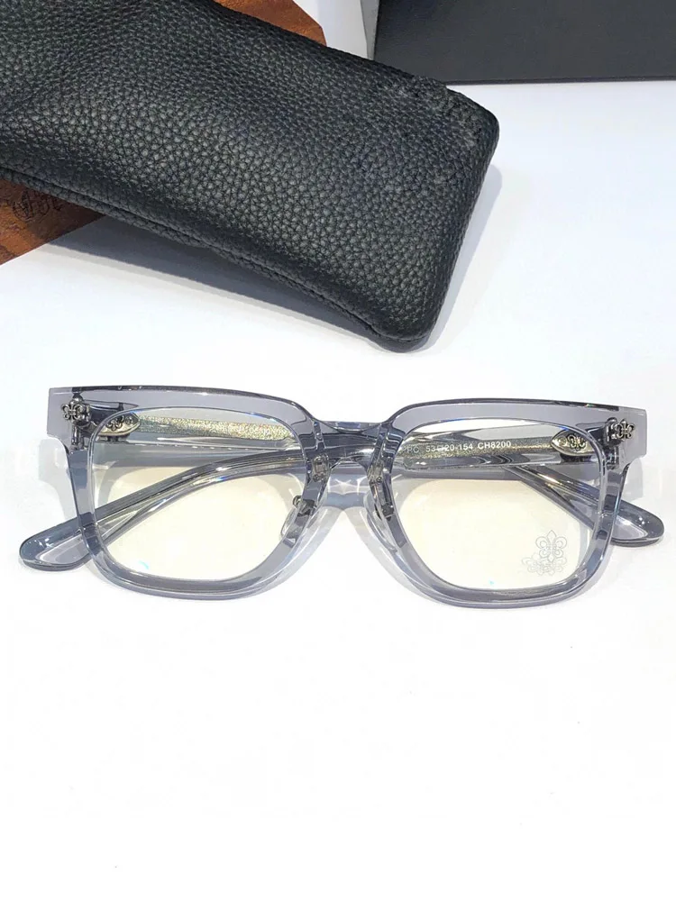 The new vintage frame plate handmade punk trend CH8200 men and women universal prescription glasses