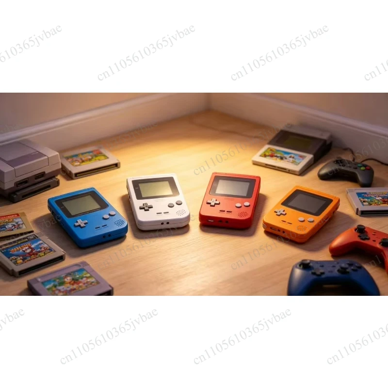 Japanese Version Game Boy Premium G B A Custom Transparent Blue Handheld Console with Original LCD