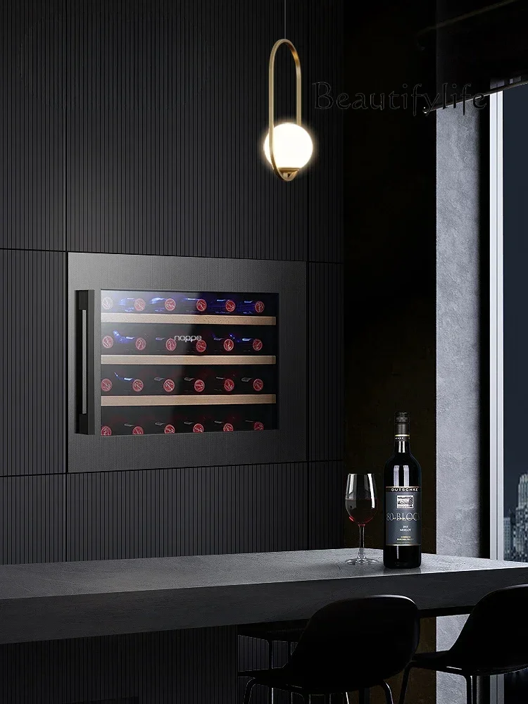 Embedded constant temperature wine cabinet Household ice bar Small refrigerator Mini wall fresh-keeping cabinet