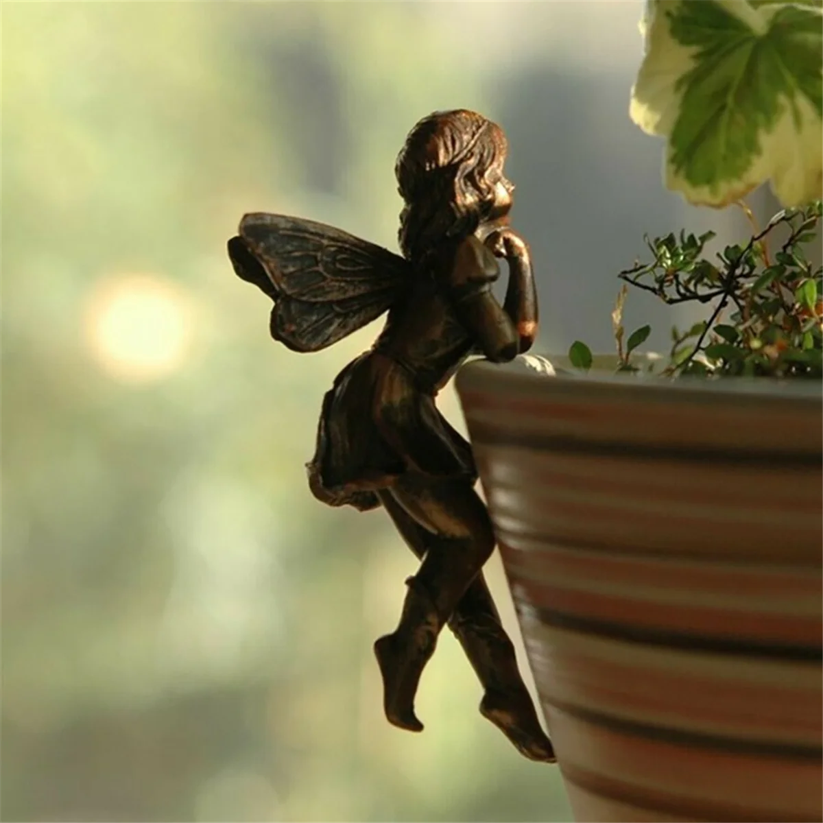 A Plant Pot Hanging Resin Decor Fairy Flower Pot Decor Design for Garden Huggers Pot Fairy