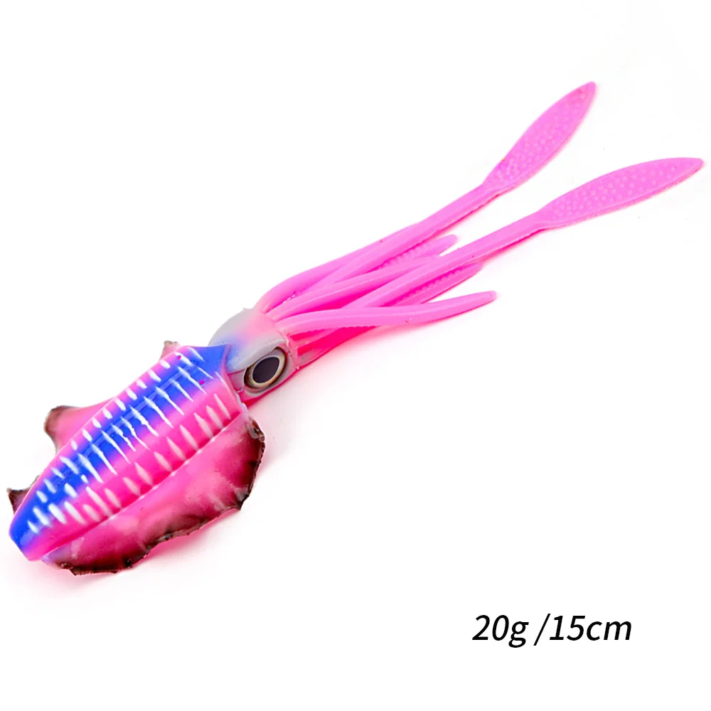 

Soft Squid Lure Soft Lure Luminous Octopus Calamar Pesca Silicone Artificial Boat Fishing For Deep Sea Fishing Soft Jigs Baits