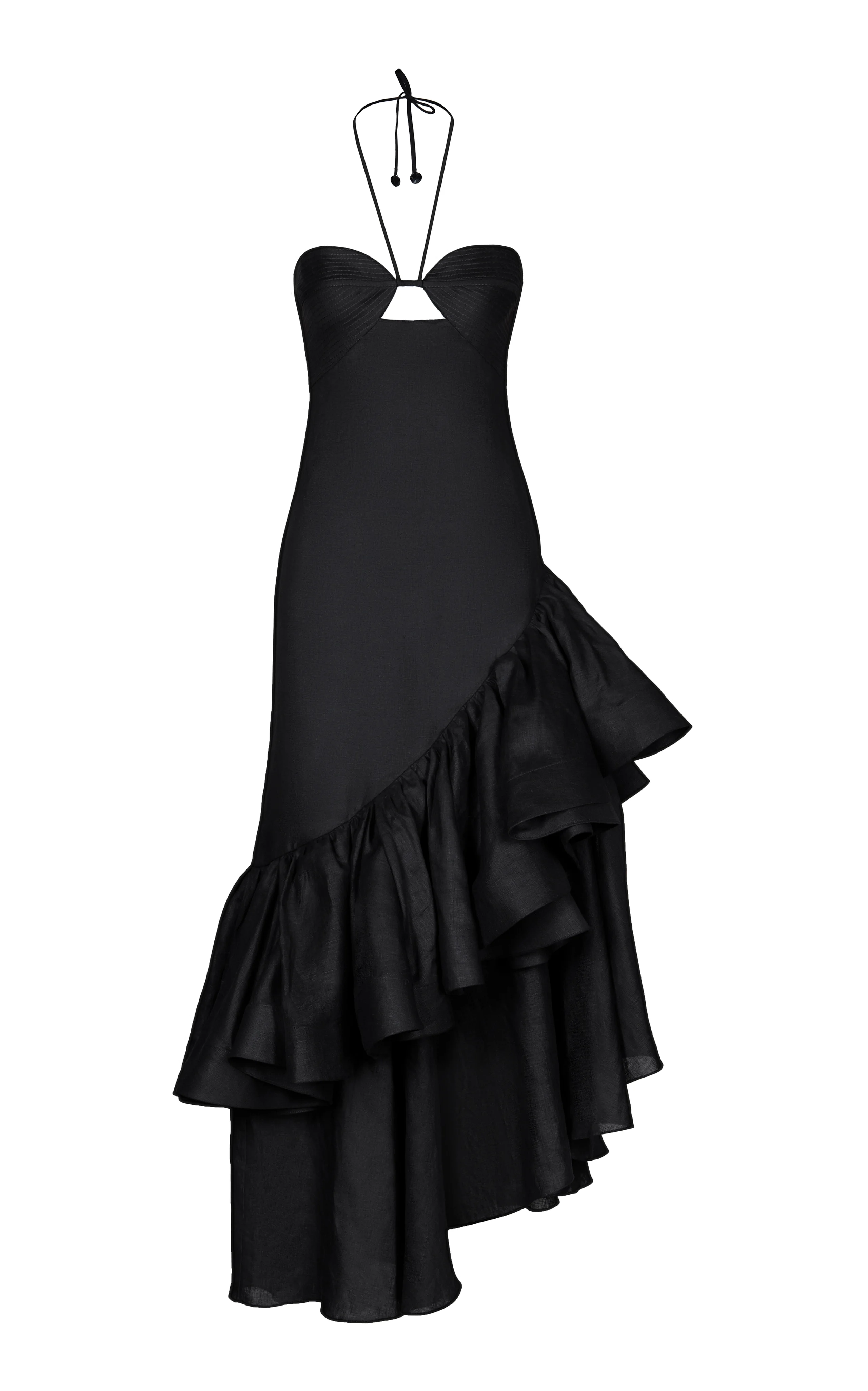 Sexy Halter Black Asymmetric Prom Maxi Dress High Quality Silk Satin Ruched Bottom Formal Party Dresses 2024 vestidos de fiesta