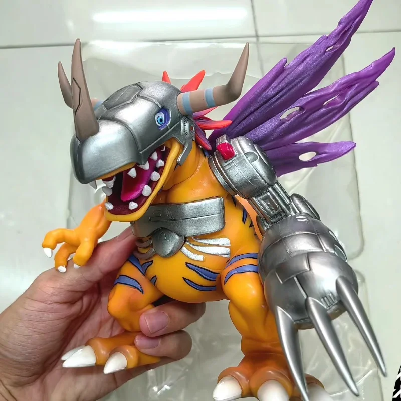 Anime Digimon Adventure Metal Greymon Action Figure Toy 18cm Pvc Model Anime Peripheral Model Ornaments Boys' Birthday Gifts