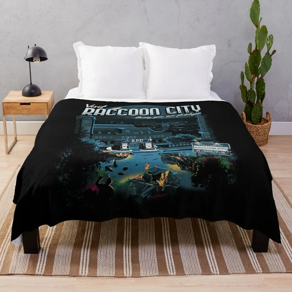 

Visit Raccoon City Home of Umbrella Essential Throw Blanket Spring Fall Cozy Throw Blanket for Couch