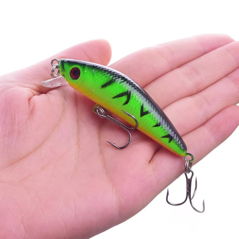 1 Pcs Minnow Fishing Lures 7.2cm 7.8g Sinking Plastic Wobblers Tackle Artificial Bait With 6# Hooks for Bass Pike Crankbaits