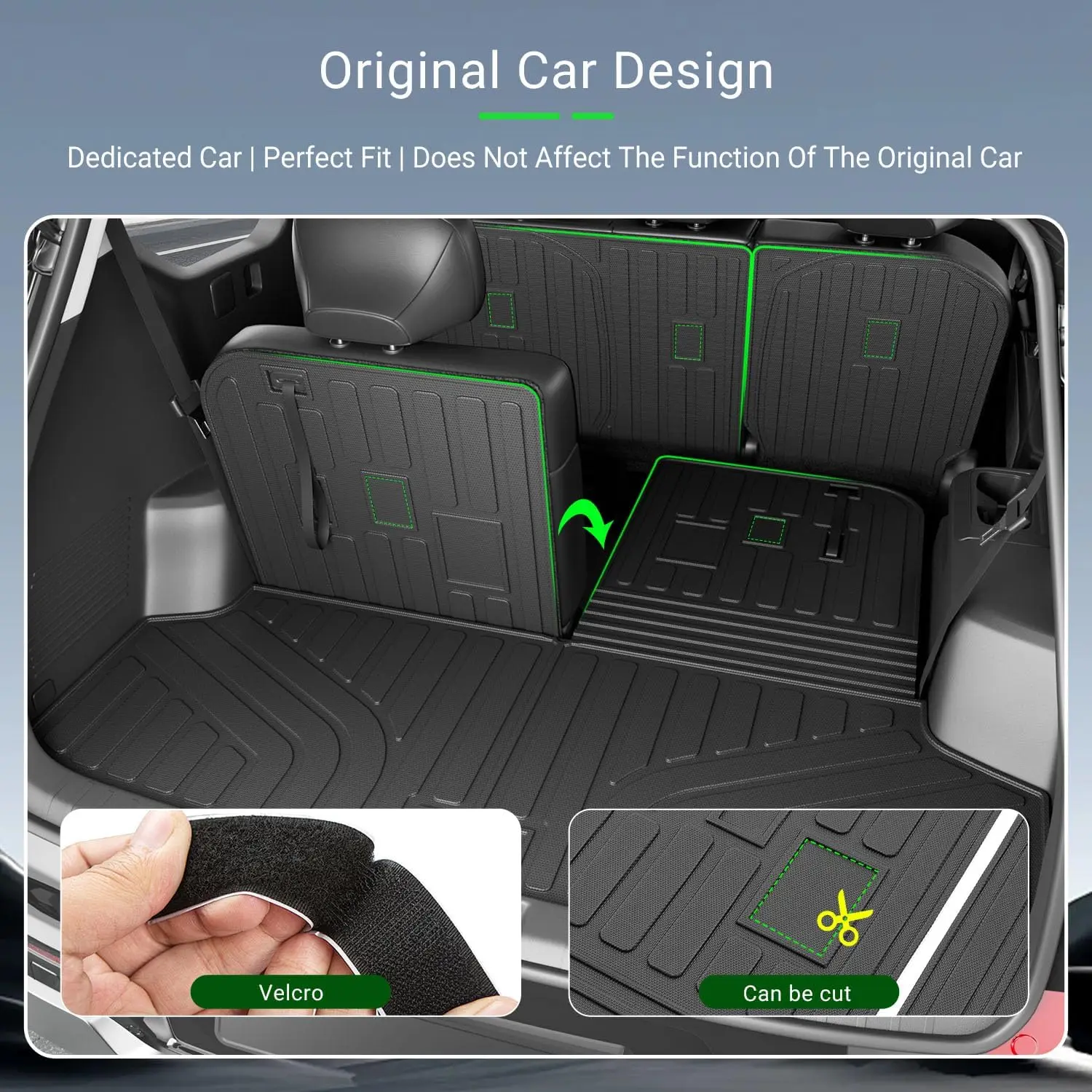 All Season Cargo & Floor Mats for Car, TPE Material, Complete Set